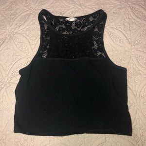 Black crop top